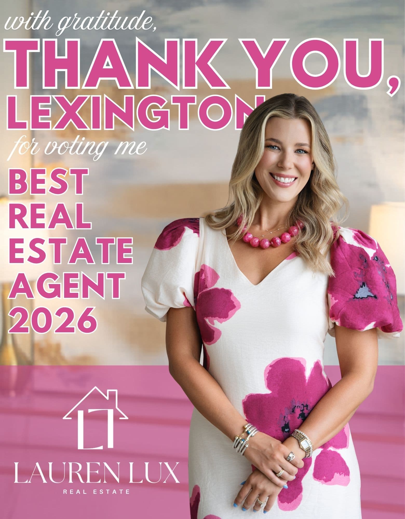 Lauren Lux, voted Lexington's Best Real Estate Agent by the Lexington Chronicle, 2026