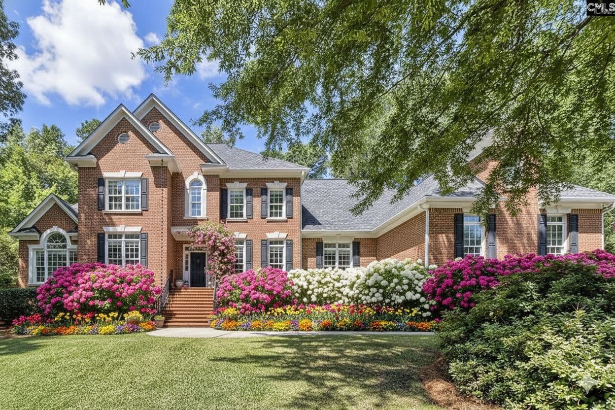 Home exterior with brick and siding