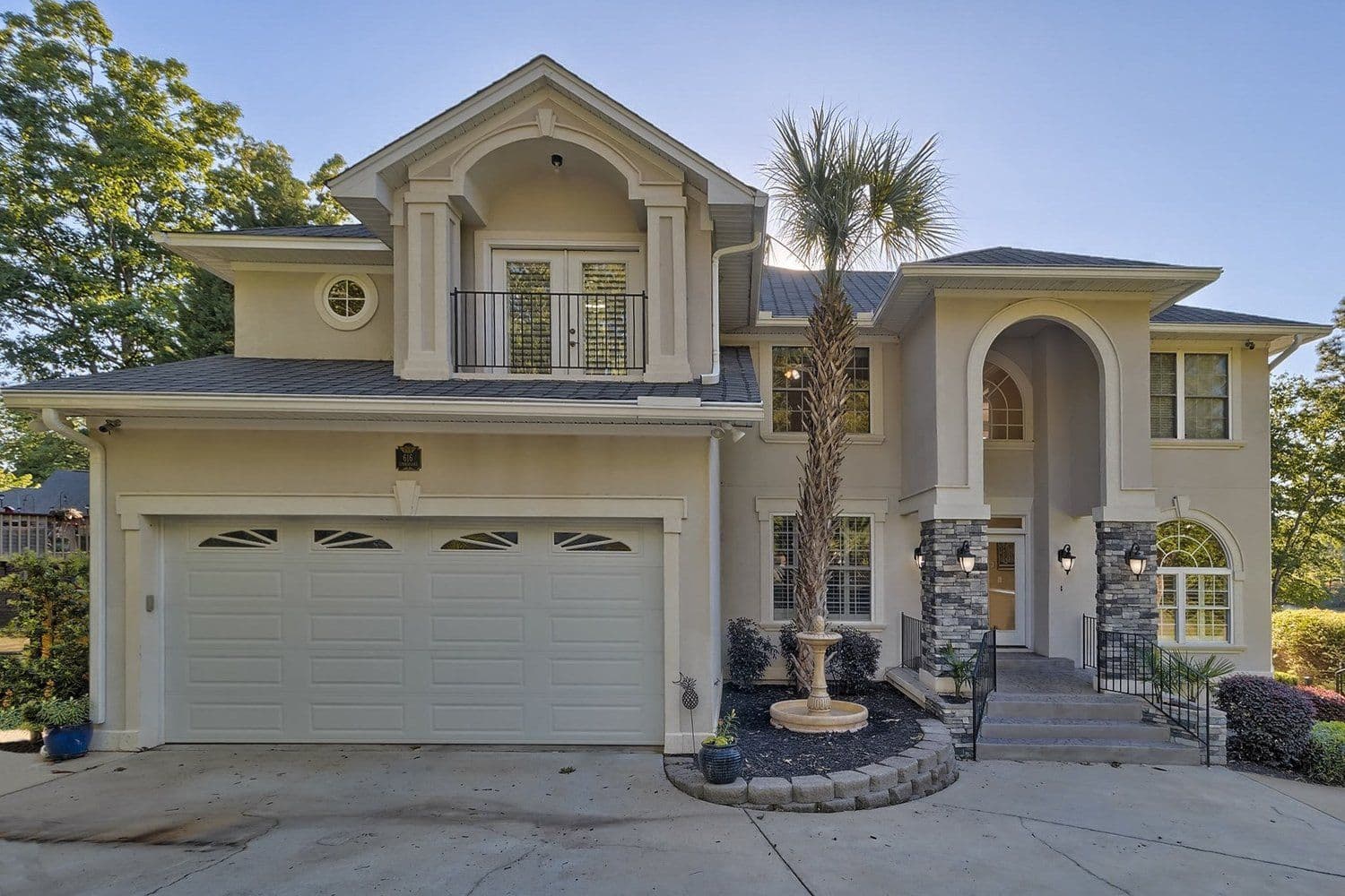 Residential home exterior on a quiet street