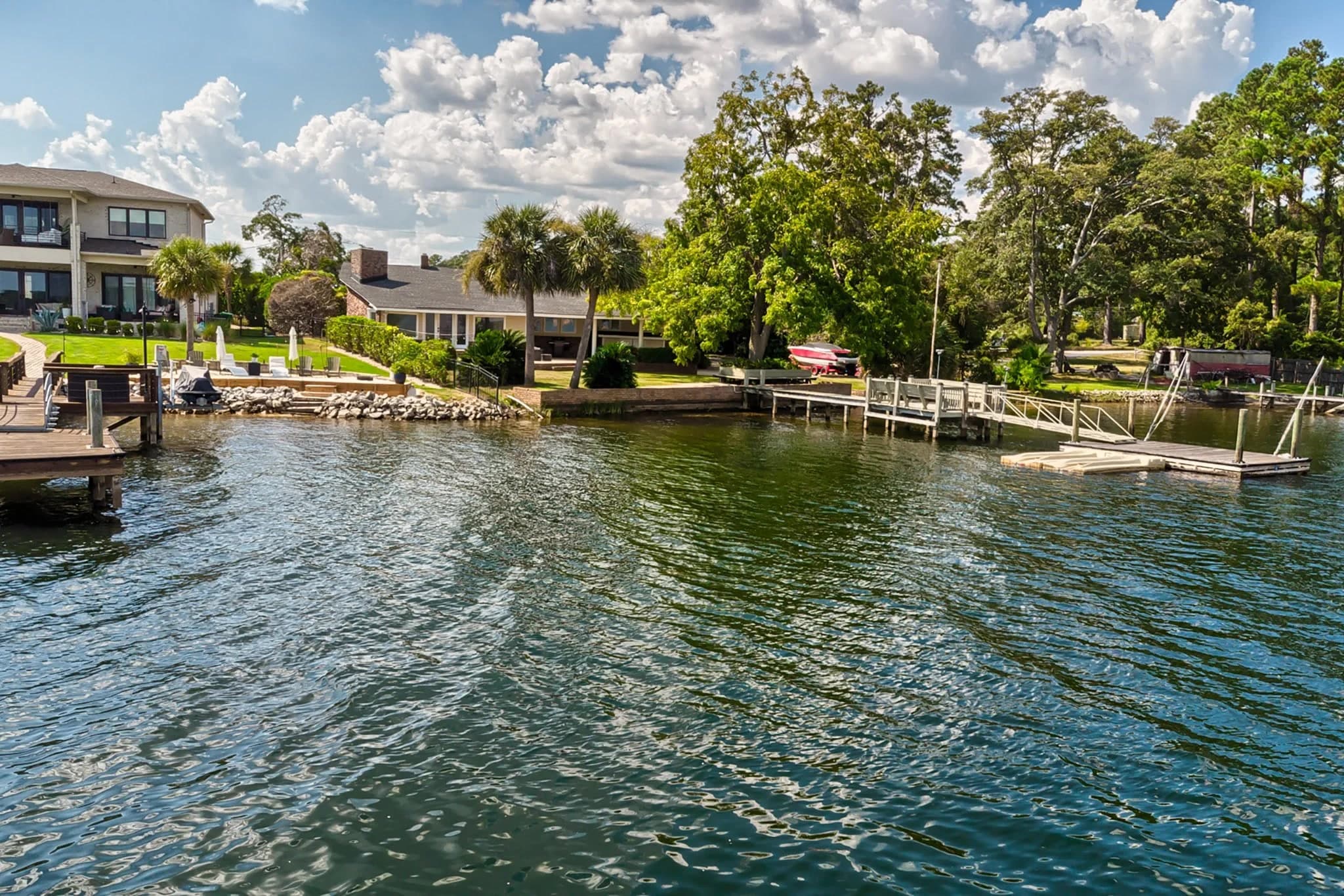 A dock over clear water