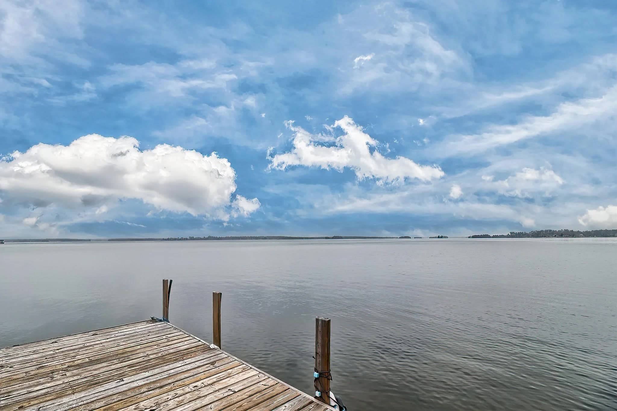 Open water under a wide sky